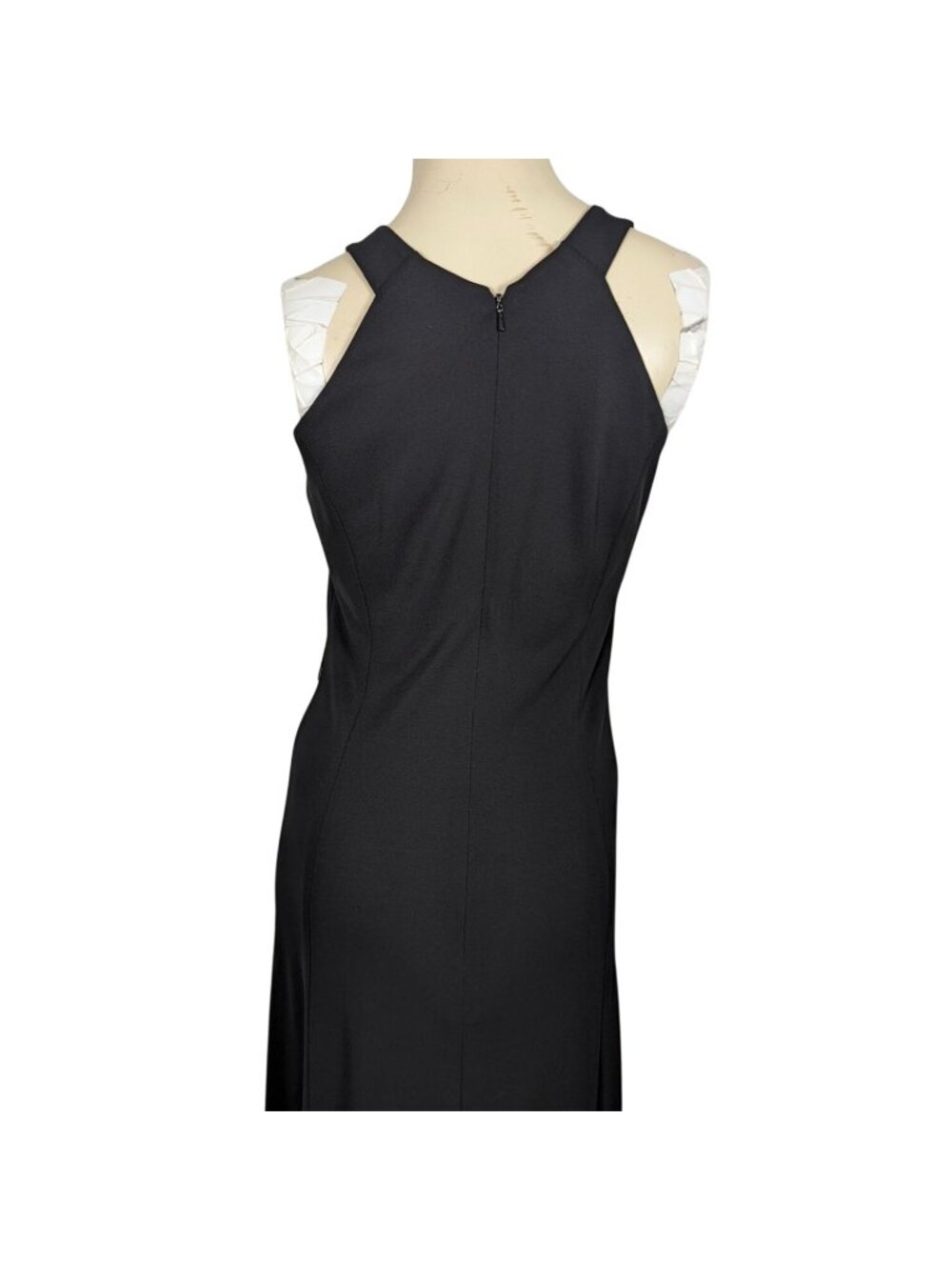 LAUREN RALPH LAUREN Cocktail Party Evening Criss Cross Black Midi Dress sz 4 - Picture 8 of 16